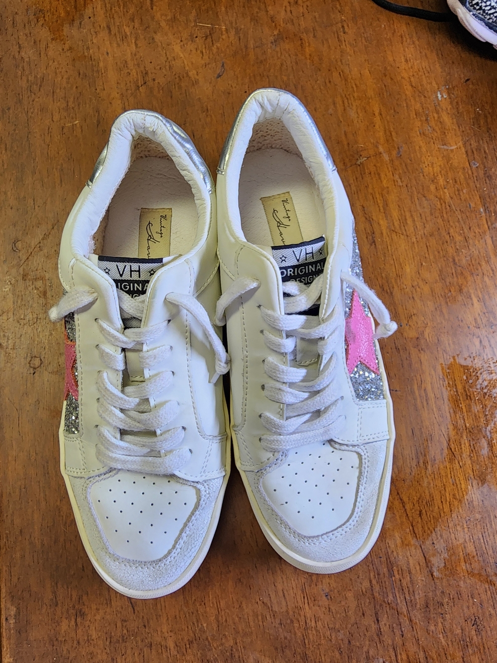 Vintage Havana Quinn Glitter Pink Star Sneaker 8.5
